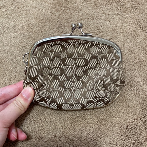 Coach Vintage Y2K Classic Canvas Logo Coin Purse Wallet - Picture 3 of 11